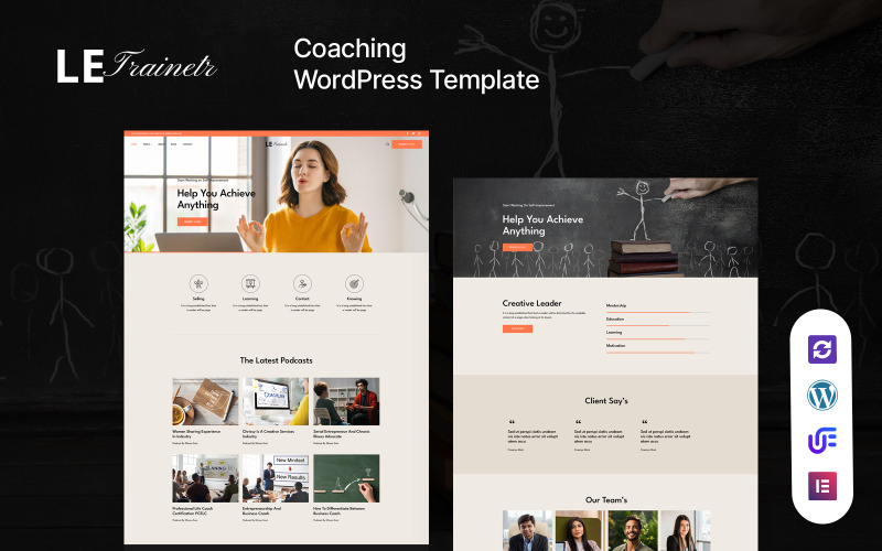 Letrainer - Šablona WordPress Elementor pro kouče života