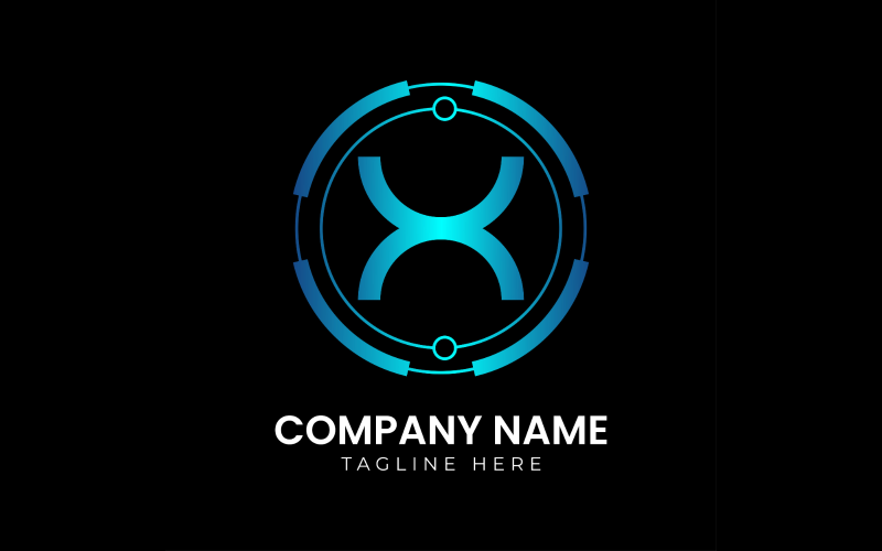Plantilla de diseño de logotipo de carta de marca y empresa