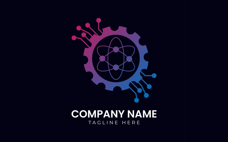 Technologie Vector Logo ontwerpsjabloon