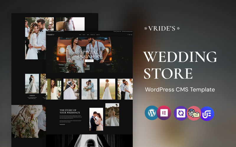 Vrides - Tema Elementor de WordPress para estudio de bodas