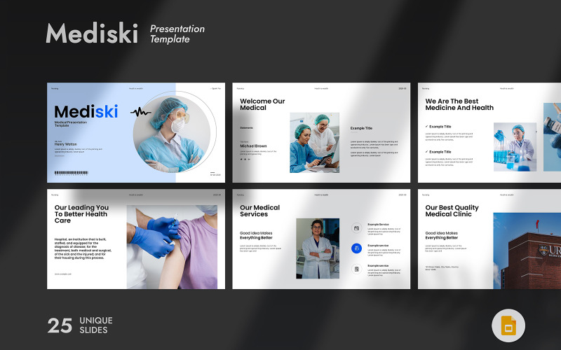 Modello di presentazione Mediski googleslide