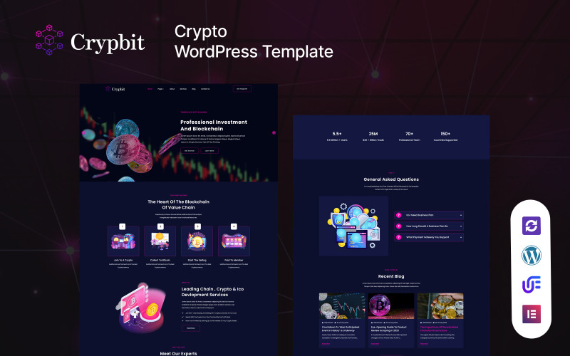 Crypbit – motyw WordPress dotyczący bitcoinów i kryptowalut