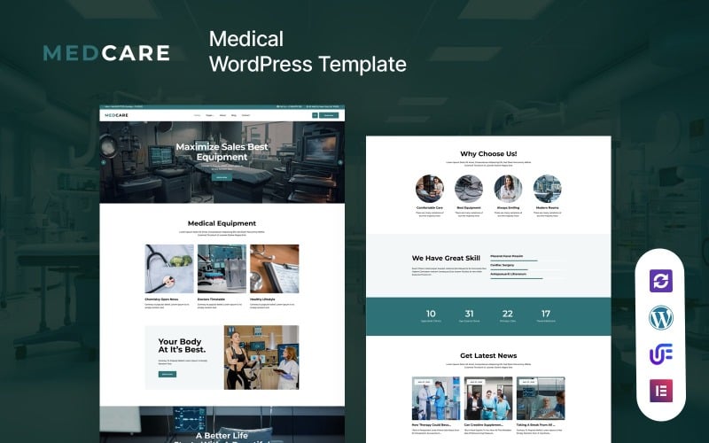Medcare - Tema Elementor de WordPress para equipos médicos