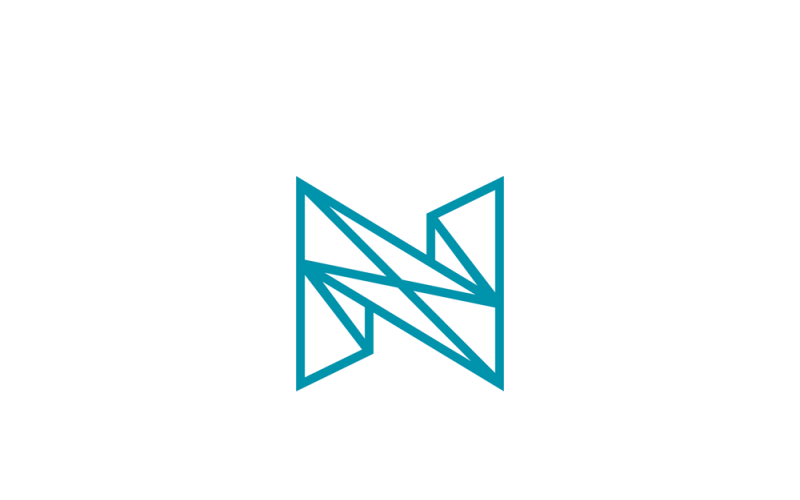 Netwerk - Letter N vector logo ontwerpsjabloon