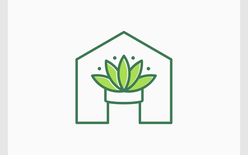 室内植物花盆图标标志