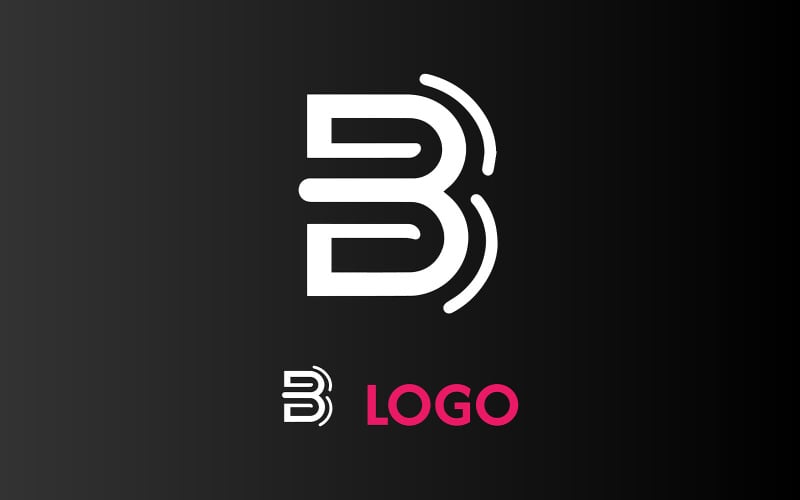 B лист синьо білий логотип шаблонів