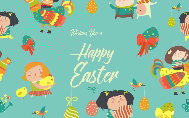 Easter Theme Seamless Pattern