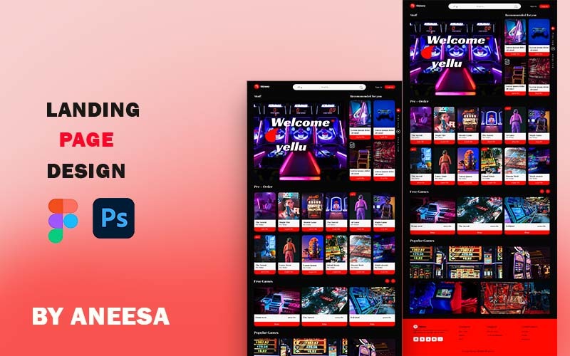 Элементы пользовательского интерфейса целевой страницы Odyssey