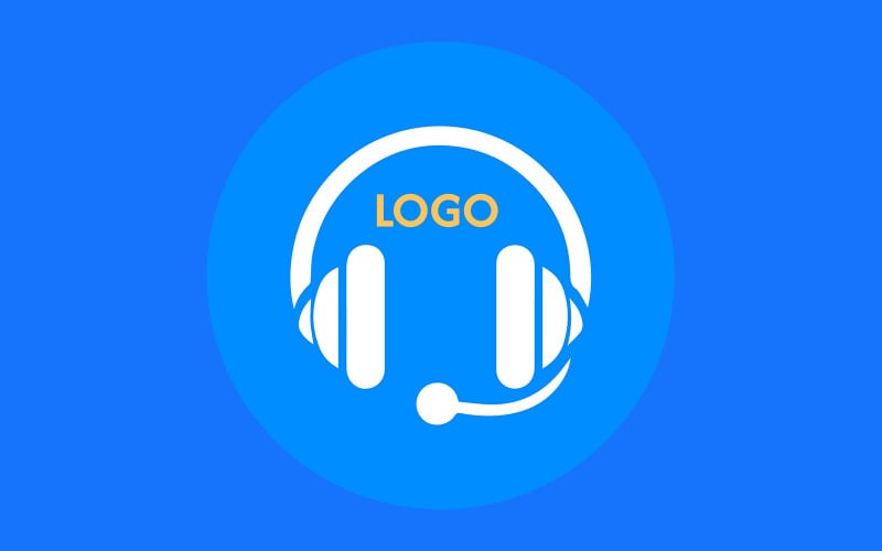 Huvudtelefon/musikindustrins logotyp