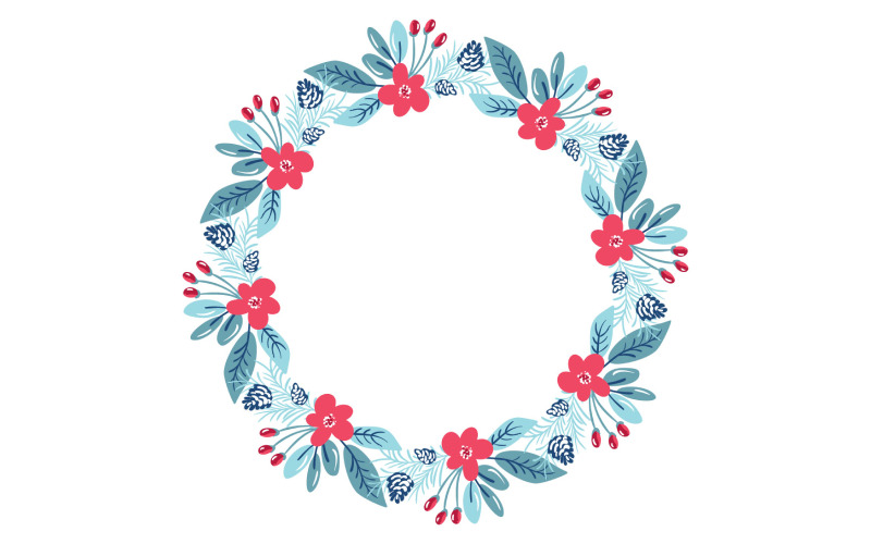 Jul vektor blomkransar