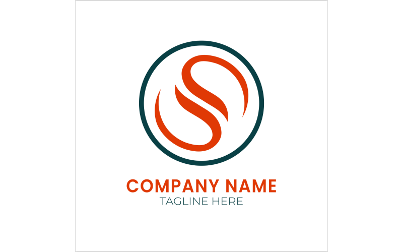 Modèle de conception de logo vectoriel lettre S