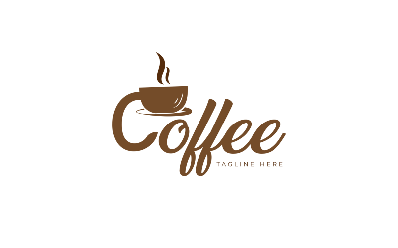 Plantilla de diseño de logotipo vectorial de restaurante de café