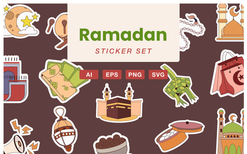Ramadan Kareem klistermärkeset