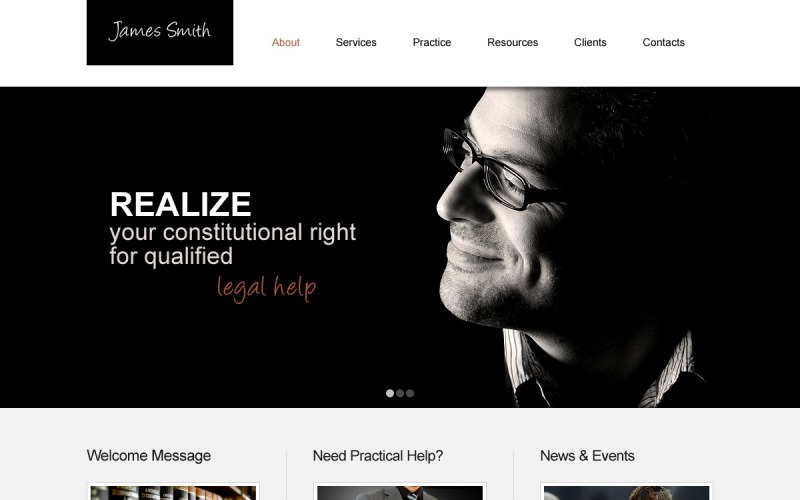 Avukat Web Sitesi Şablonu