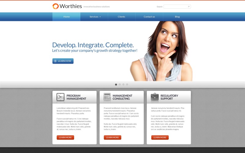 Management Company Website Template #40173