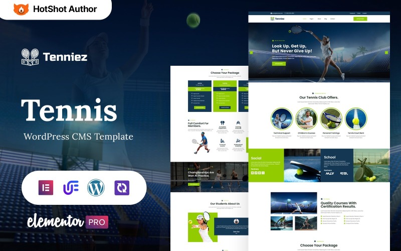 Teniez - Tenis ve Spor Kulübü WordPress Elementor Teması