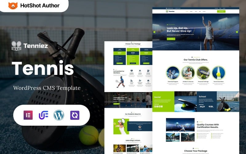 Tenniez - Tema WordPress Elementor de tênis e clube esportivo