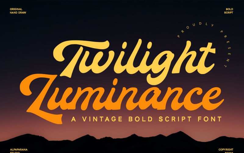 Twilight Luminance - Vintage Script