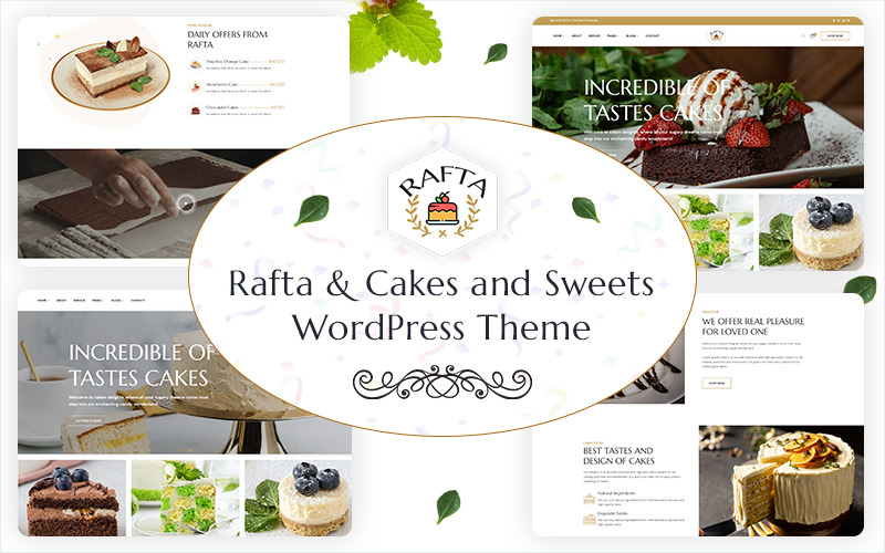 Rafta - Motyw WordPress dotyczący ciast i słodyczy