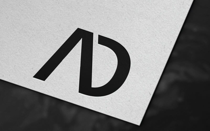 Сучасні AD лист логотип шаблону дизайну