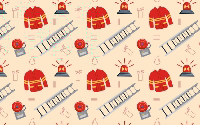 Бесшовный узор пожарного