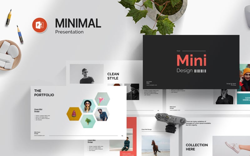 Diseño de miniplantilla de PowerPoint
