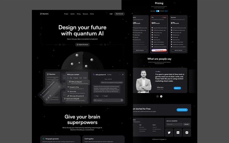 Написання вмісту AI Дизайн цільової сторінки