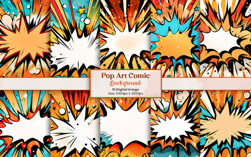 Pop art çizgi roman illüstrasyon arka planı ve soyut çizgi roman kapağı