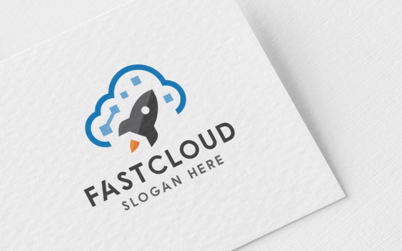 Sjabloon voor snel cloud professioneel logo