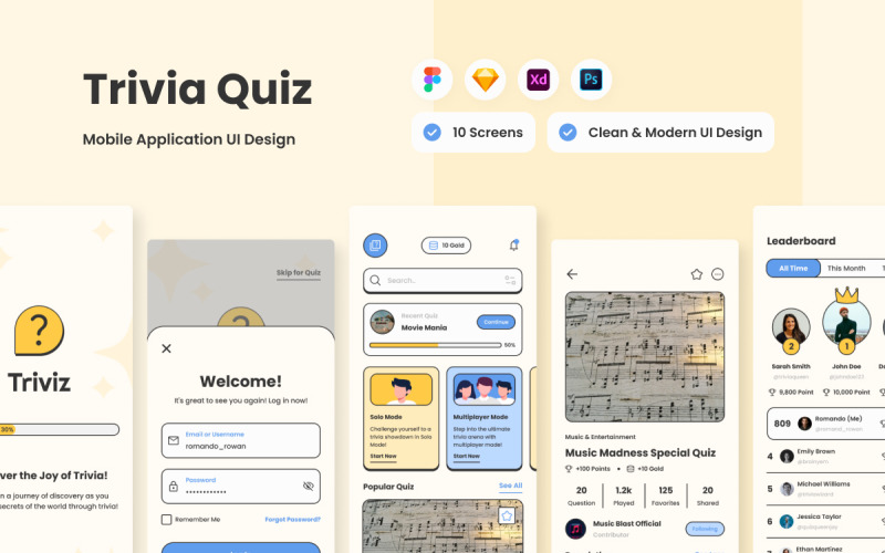 Triviz - Application mobile Trivia Quiz