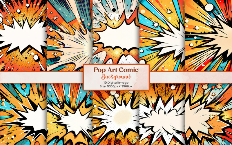 Vintage-Pop-Art-Comic-Illustrationshintergrund und abstraktes Comic-Digitalpapier