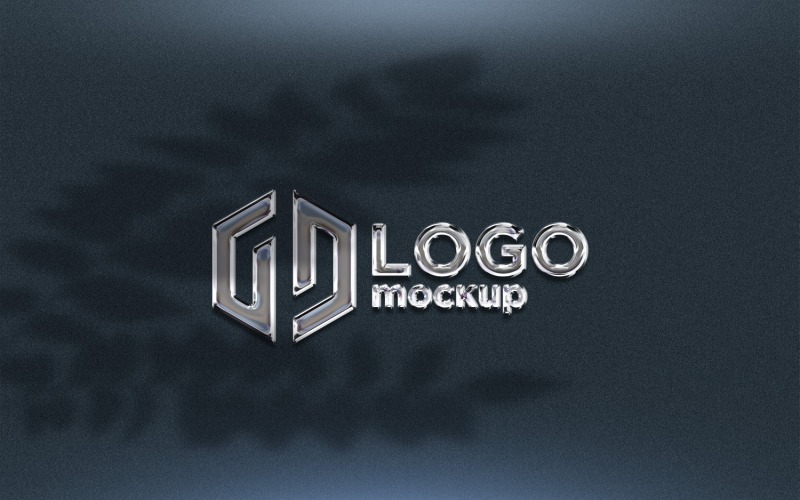 Chrome Logo Mockup Template #401397 - TemplateMonster