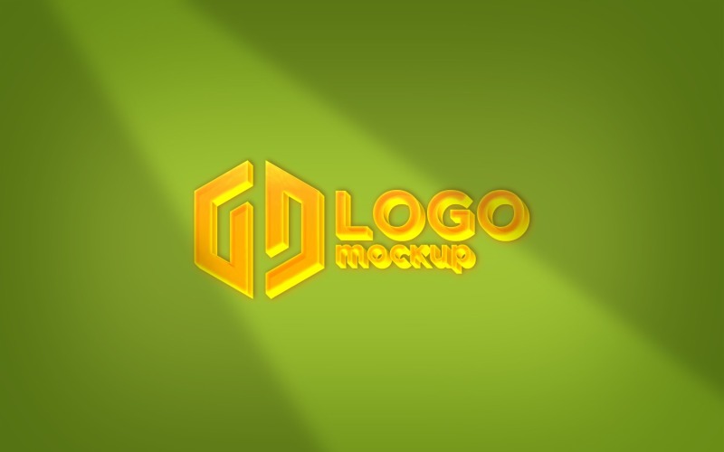 Gelbe Logo-Mockup-Vorlage