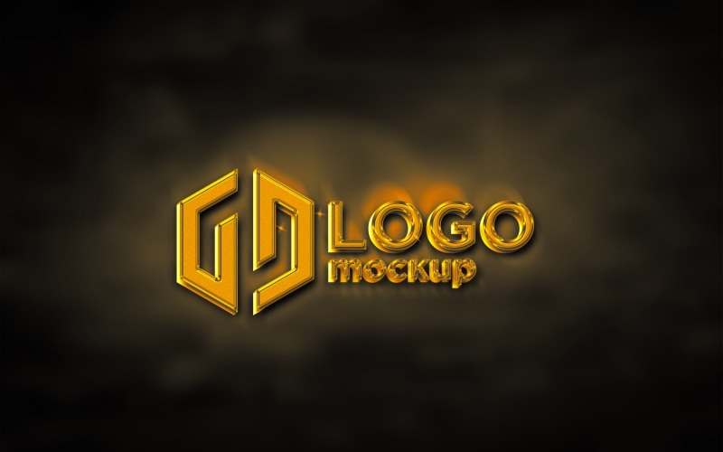 Goldene Logo-Mockup-Vorlage