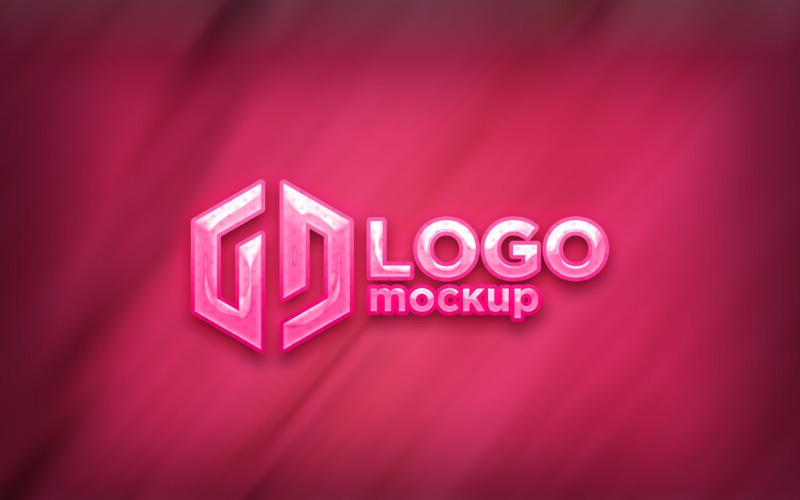 Pink Logo Mockup Template #401369 - TemplateMonster