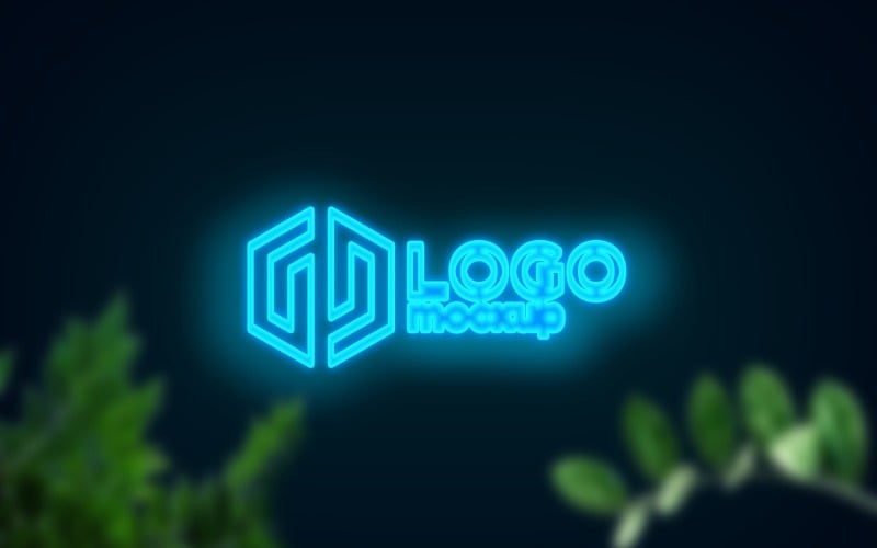 Glow Logo Mockup Template #401417 - TemplateMonster