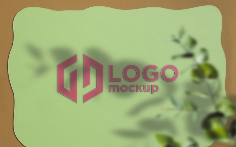 Modello di mockup del logo in carta.