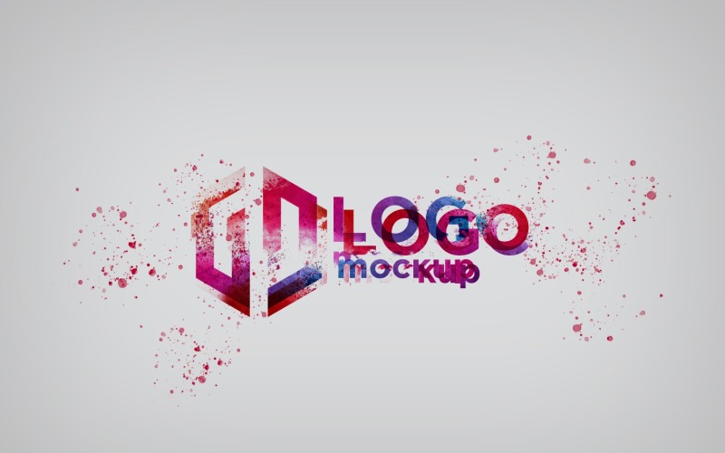 Farben-Logo-Mockup-Vorlage