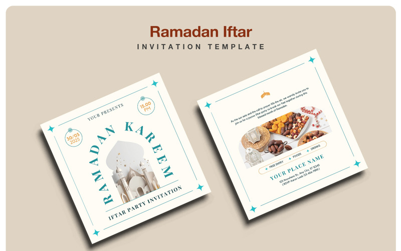 Ramadan Iftar meghívó sablon