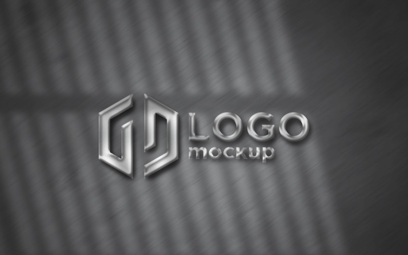 Stainless Steel Logo Mockup Template - TemplateMonster
