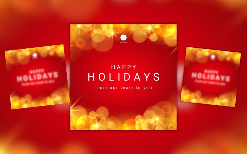 Plantilla de diseño de redes sociales de felices fiestas