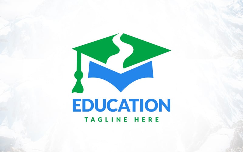 Design de logotipo de educação do caminho do sucesso da academia