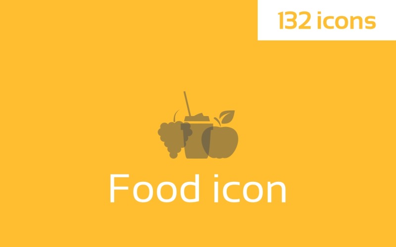 Készlet ikonok az élelmiszer a honlapon