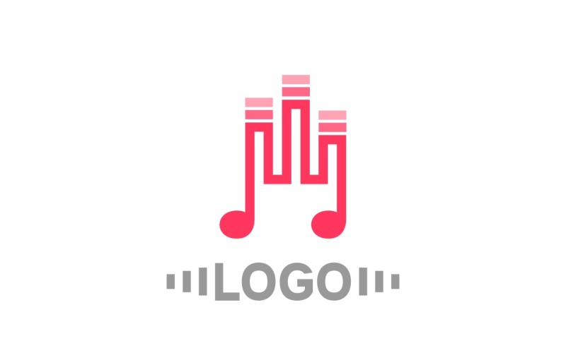 Логотип абстрактной ноты для веб-сайта и приложения