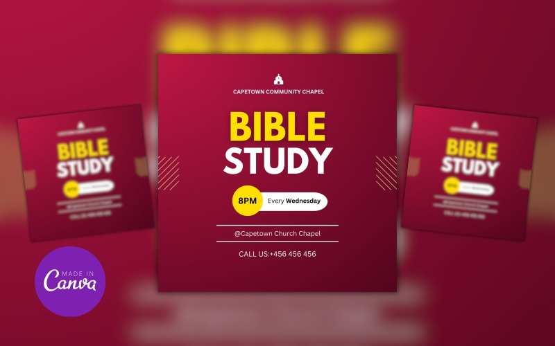 Modèle de conception Canva pour étude biblique
