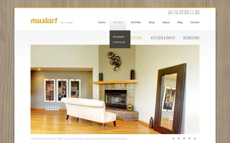 Modello Drupal di Interior Design