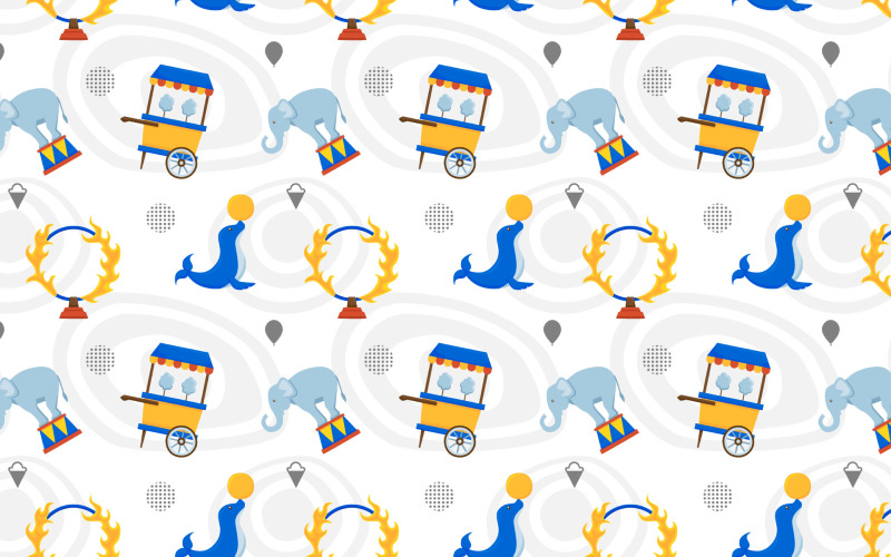 Circus Seamless Background Pattern