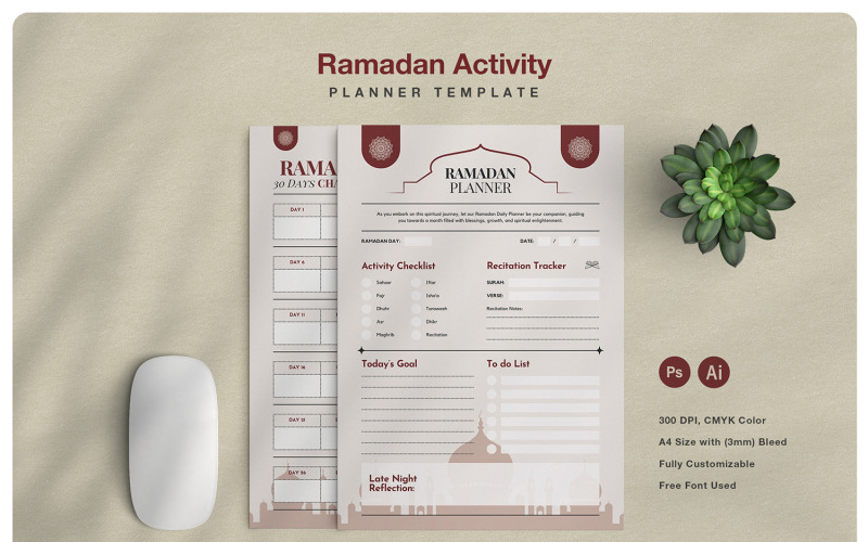 Ramazan Etkinlik Planlayıcı Şablonu