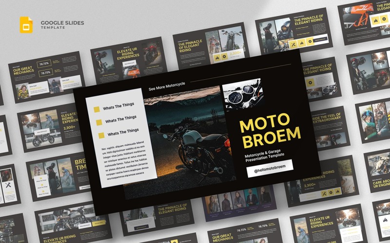 Motobroem - Modèle de diapositives Google pour moto