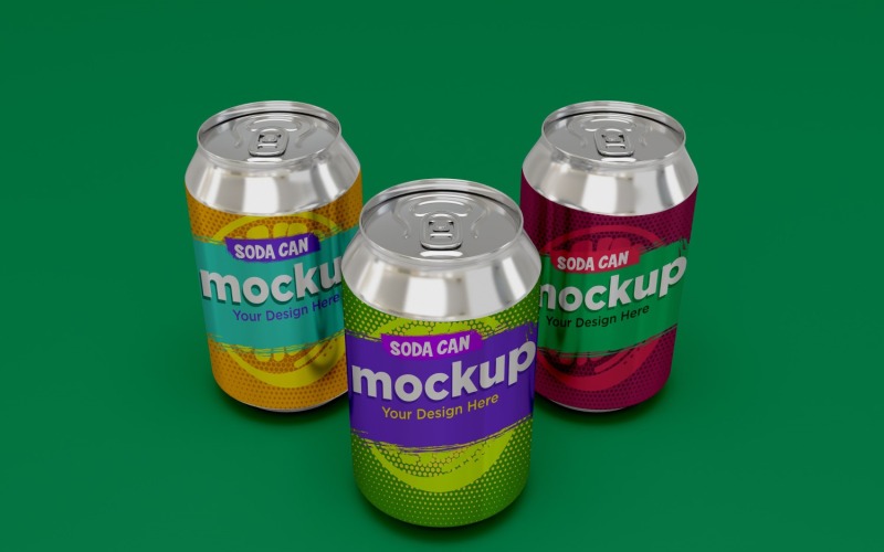 Diseño de maqueta de lata de refresco 01